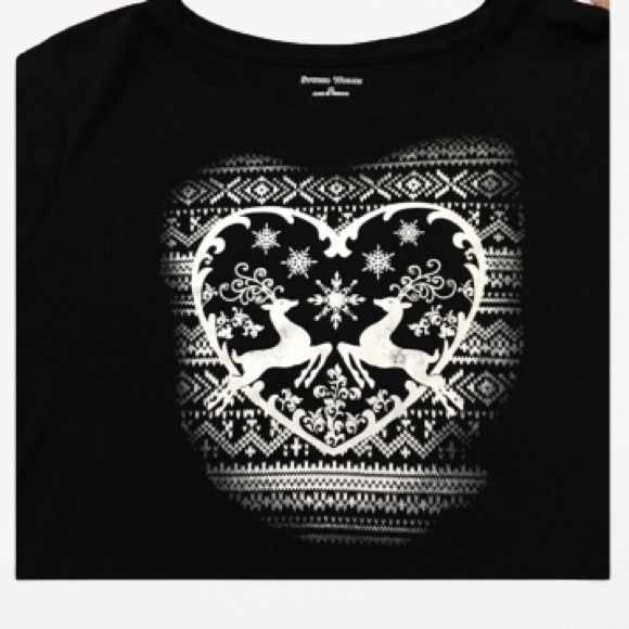 Ugly Christmas tshirt womens black long sleeve M - Picture 1 of 3